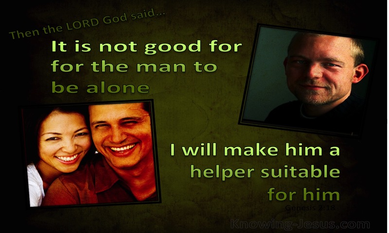 Genesis 2:18 I Will Make Him A Suitable Helper (green)